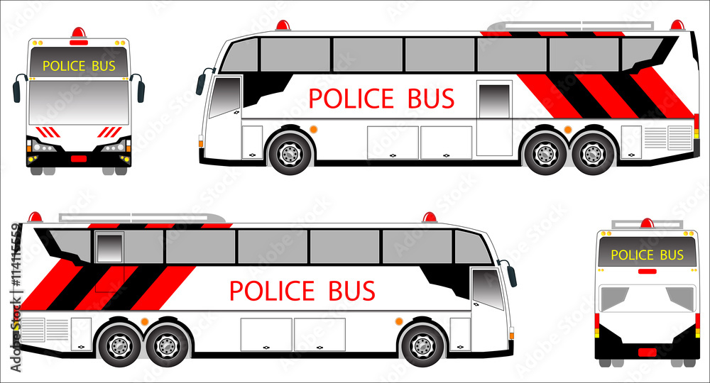 Fototapeta premium Police bus