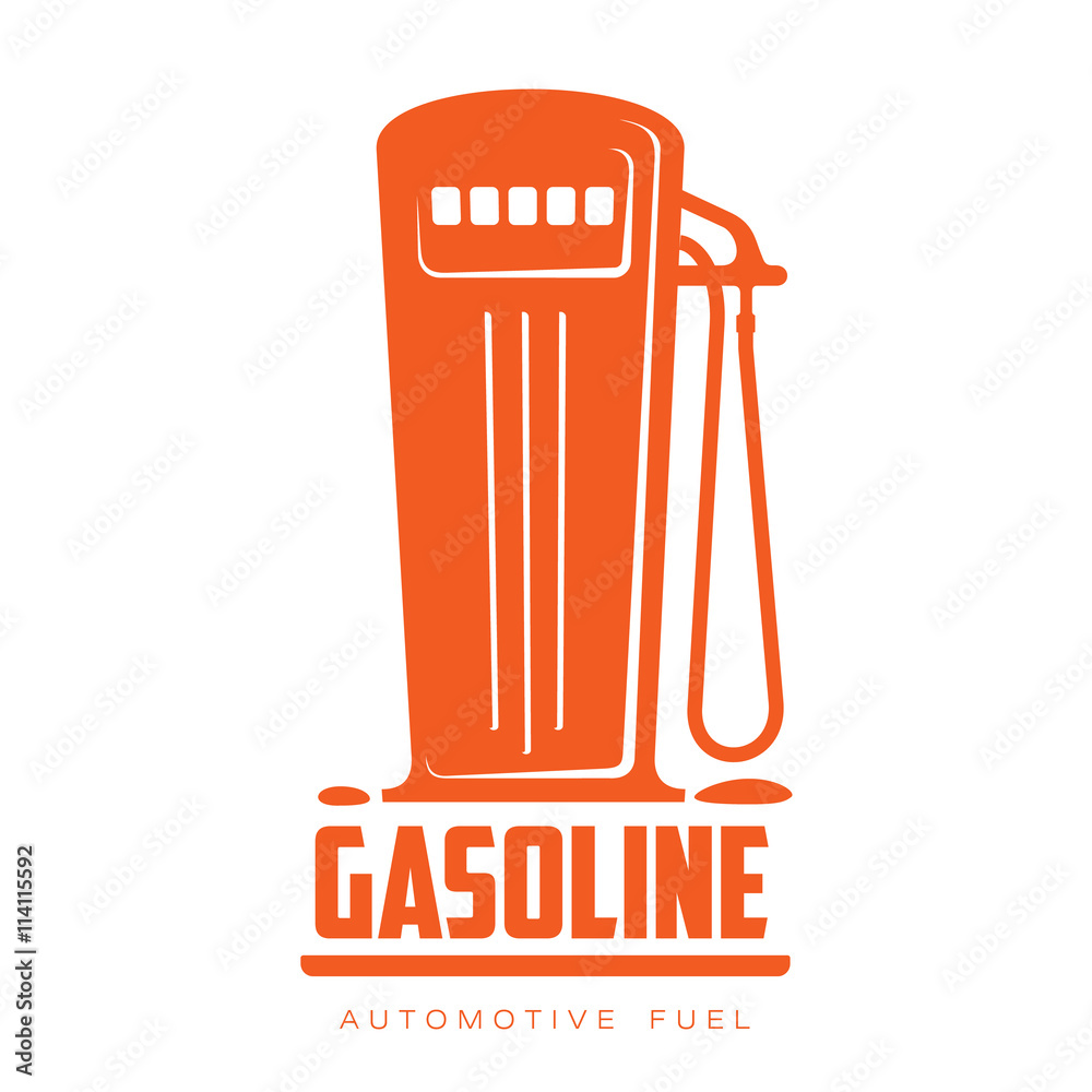 petrol station logo, vector illustration flat logo isolated on a white ...