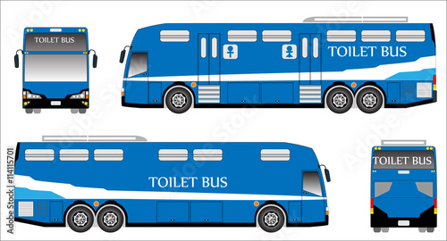 Mobile toilet bus