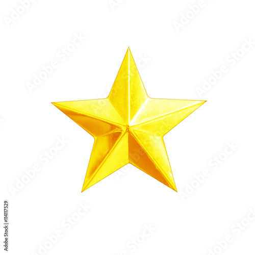 Gold stars isolated on white background
