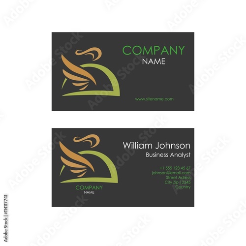 Food delivery business card.