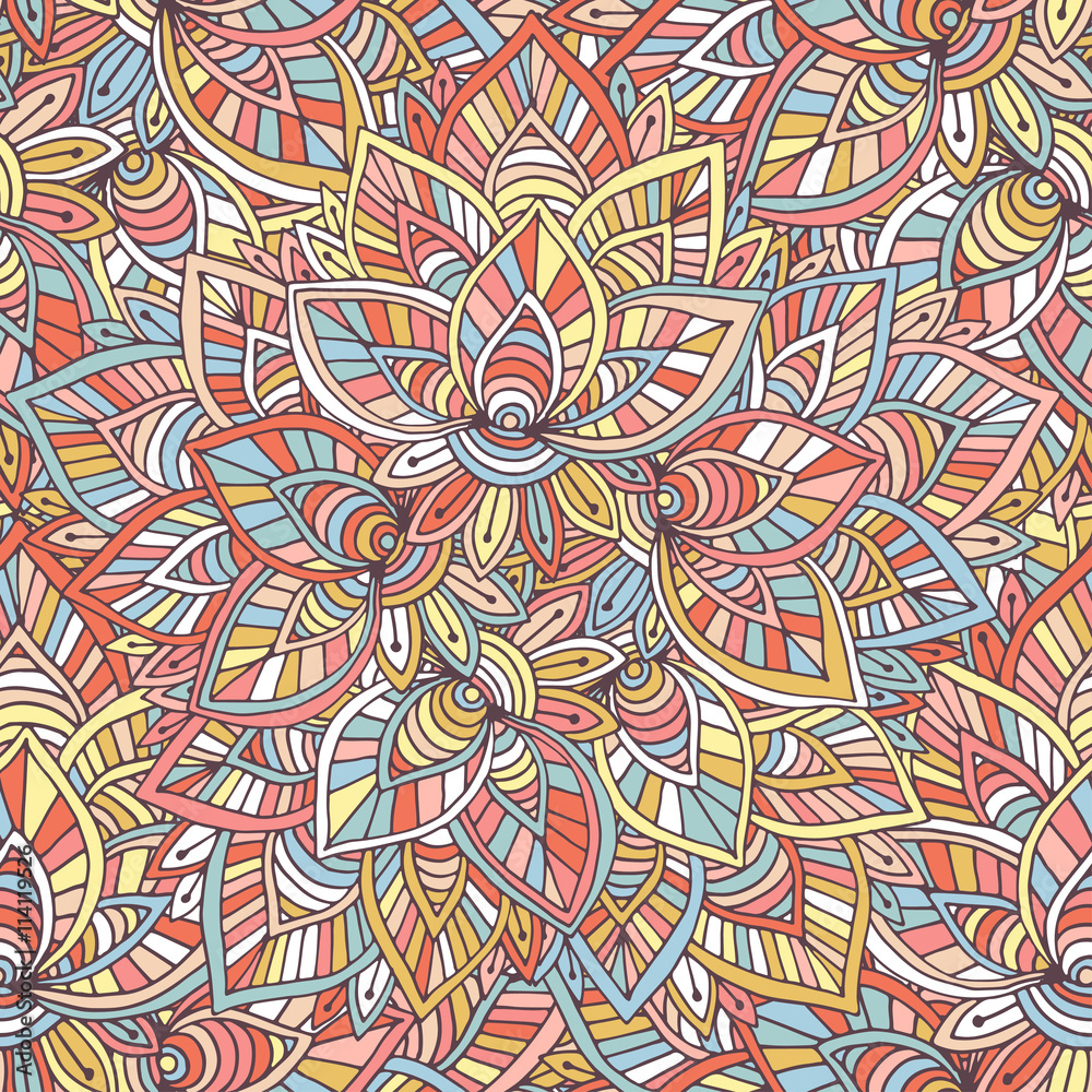 Ornamental indian pattern. Vector background. Illustration for wrapping paper, packaging design