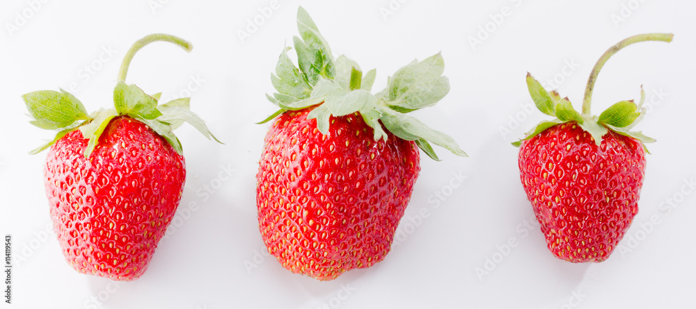 strawberries on white background strawberries on white background