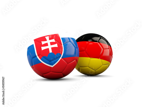 Germany and Slovakia soccer balls