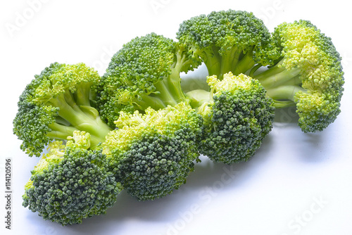 Fresh broccoli isolated on white background
