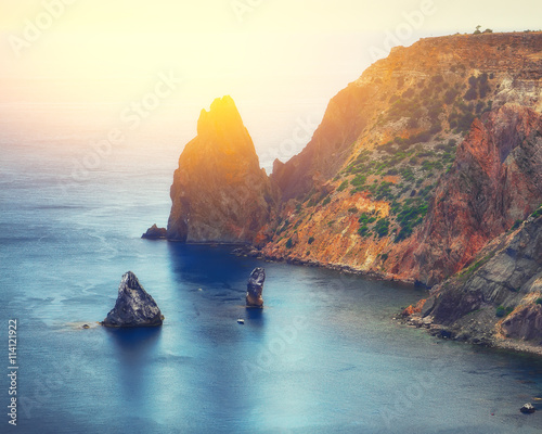 The coast at the cape Fiolent. Crimea