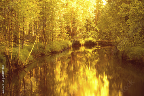 long exposure mountain river