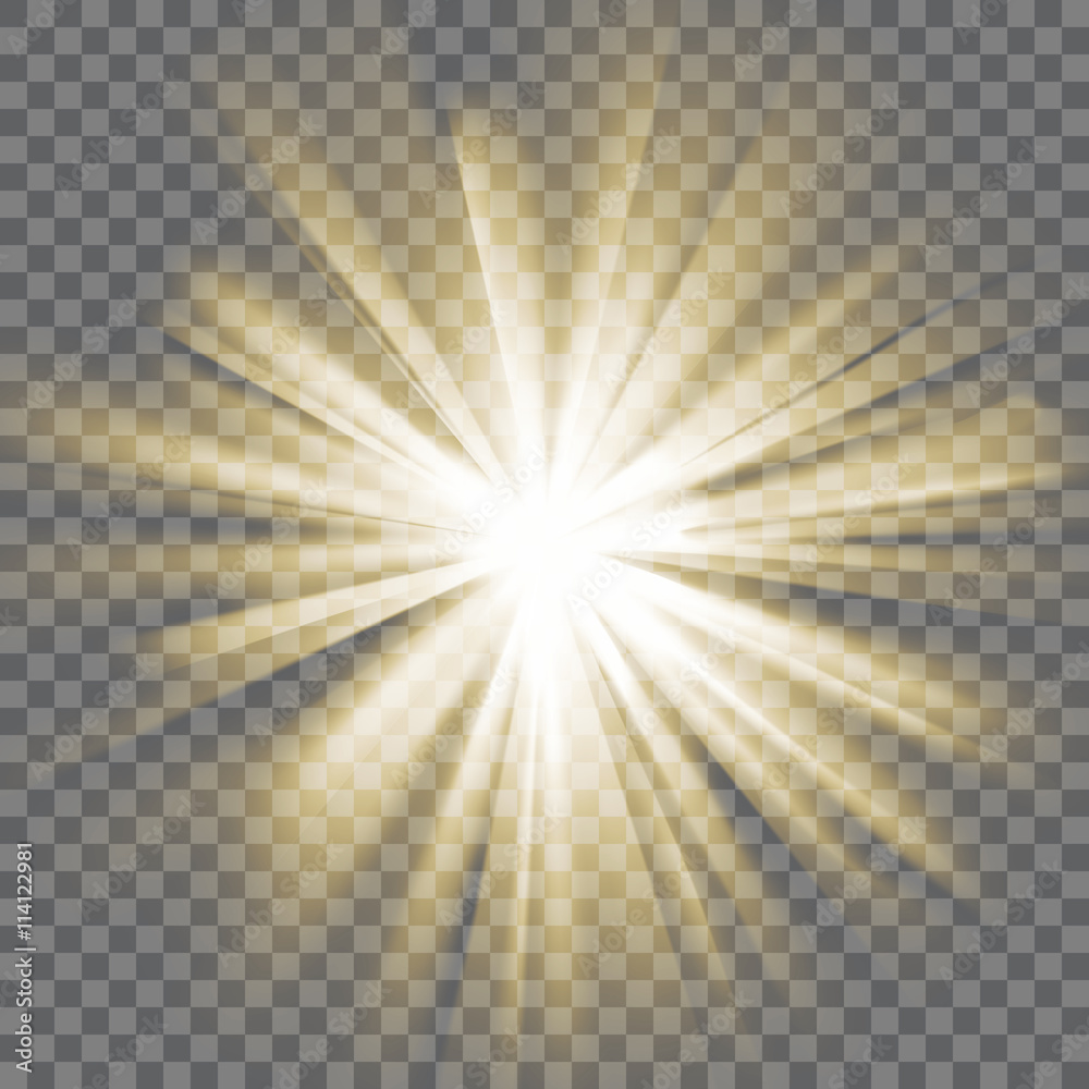 Glowing light burst