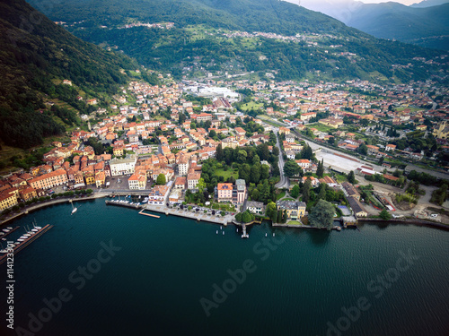 Dongo - Lago di Como (IT) - Vista aerea all'alba