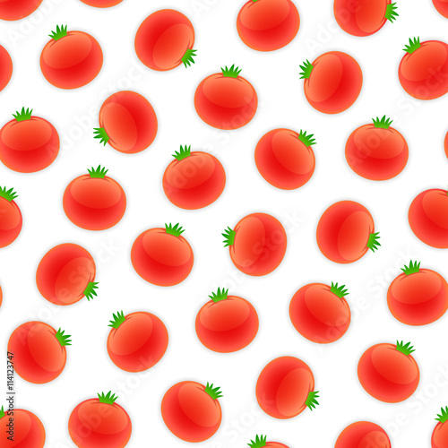 Seamless Pattern with Tomato