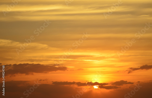 Sunset or sunrise with clouds background