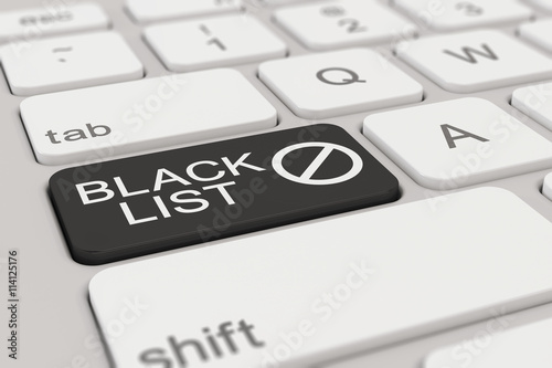 Canvastavla Tastatur - blacklist - schwarz