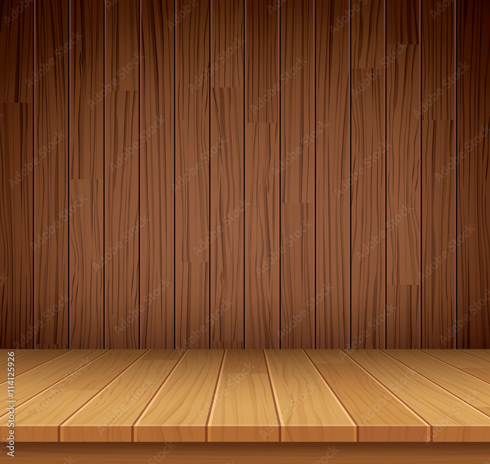 Vector empty wooden shelf background.Empty wood for your product Vector empty wooden shelf background.Empty wood for your product