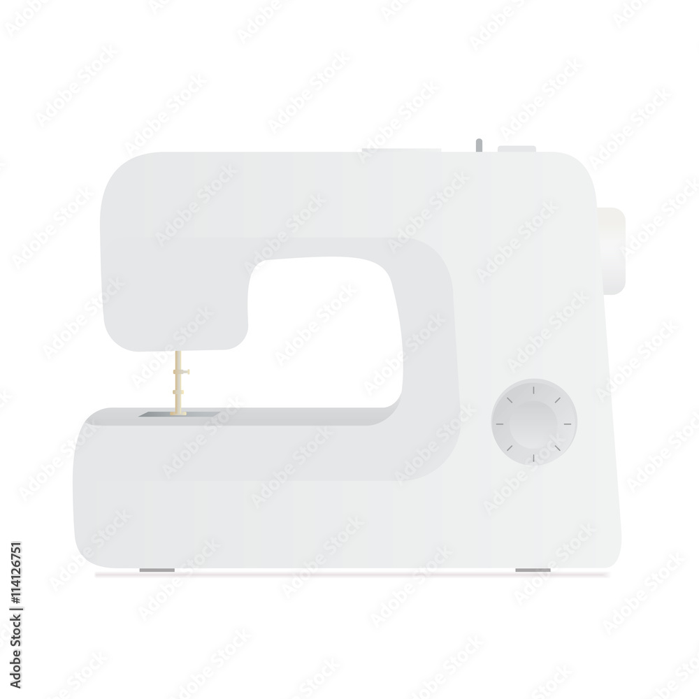 sewing machine on a white background sewing machine on a white background