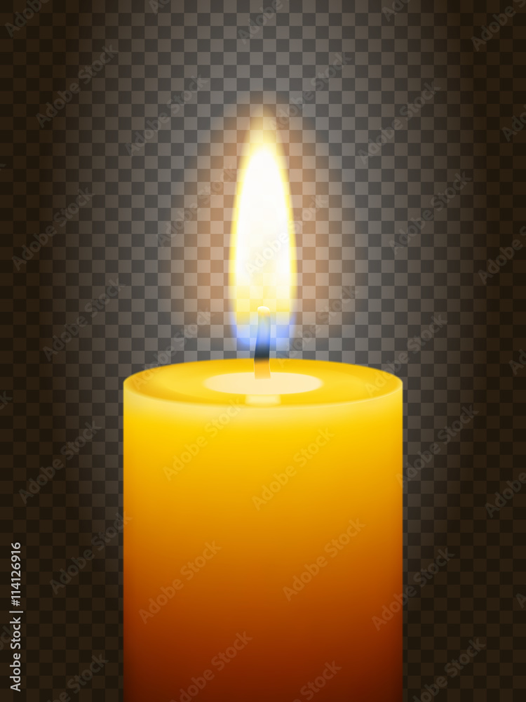 Realistic burning candle Realistic burning candle