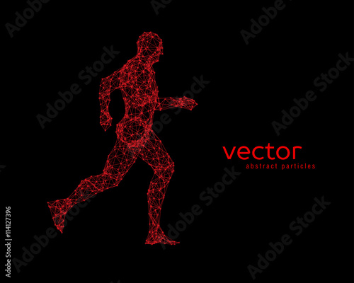 Vector illustration of running man.