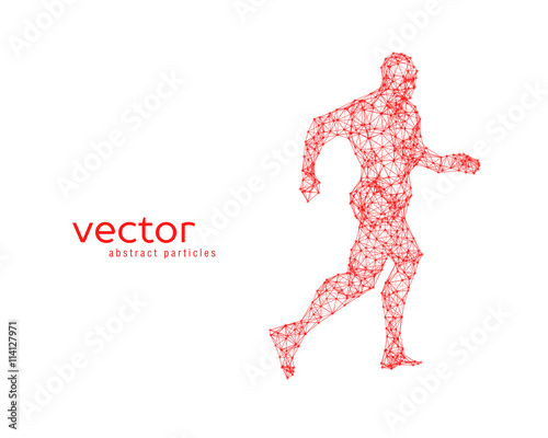 Vector illustration of running man.