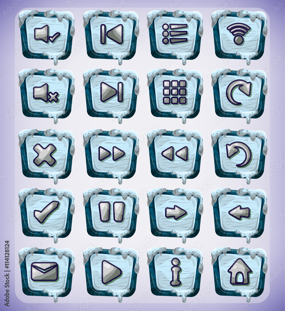 Buttons game art for game and animation, game design asset Buttons game art for game and animation, game design asset