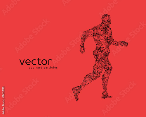 Vector illustration of running man.