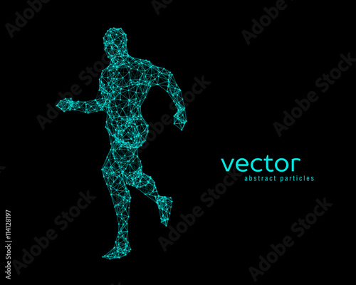 Vector illustration of running man.