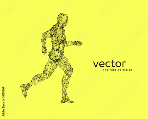 Vector illustration of running man.