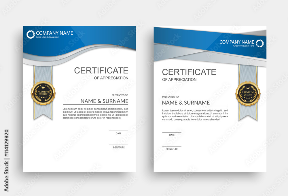 Fototapeta premium Certificate template, Certificate of appreciation. Vector