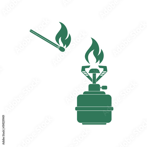 Camping stove icon vector. Vector illustration.