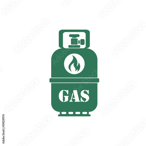 Camping gas bottle icon. Flat icon isolated. Vector illustration