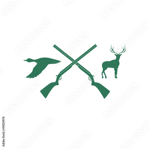 Hunting club logo icon. Vector illustration
