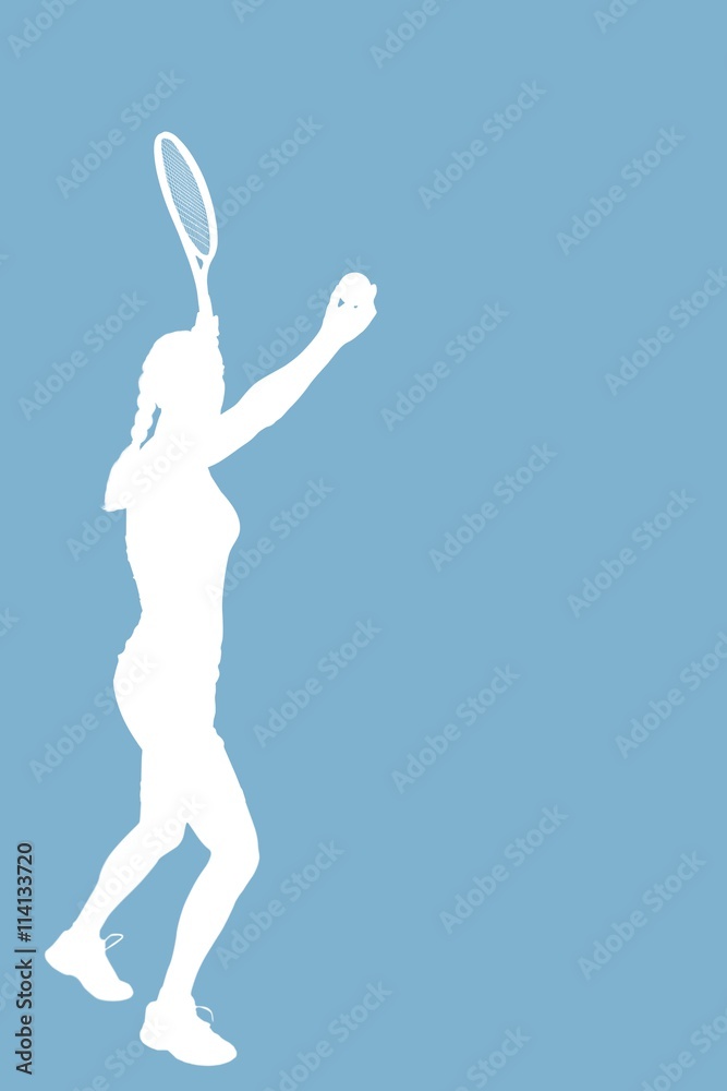 Composite image of female athlete playing tennis Composite image of female athlete playing tennis