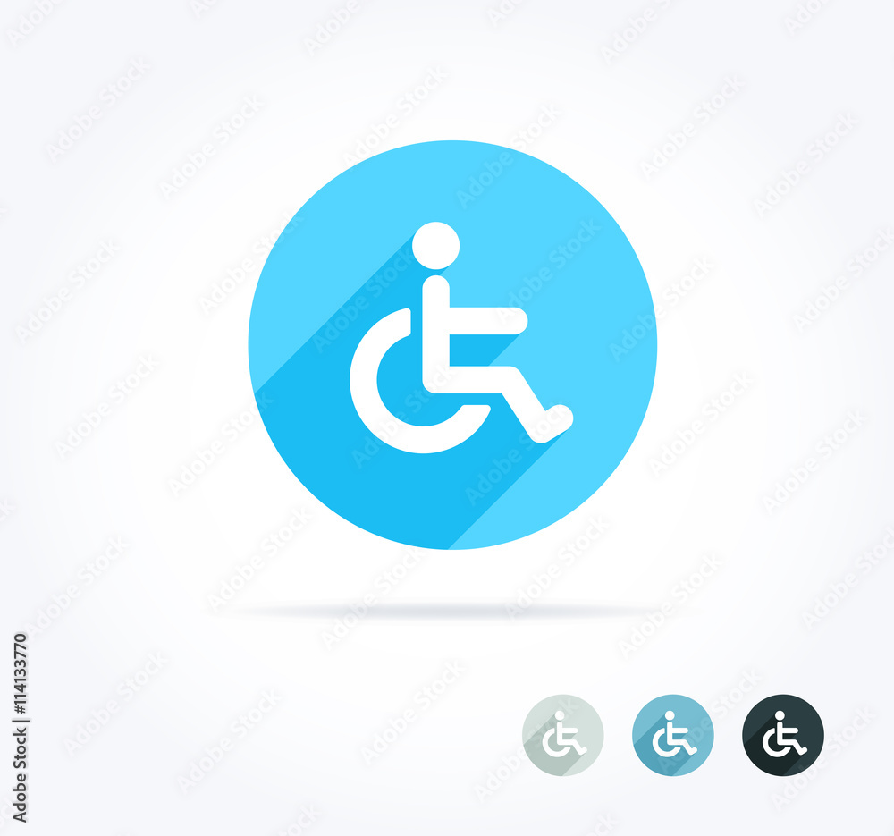 Handicapped Long Shadow Icon Handicapped Long Shadow Icon