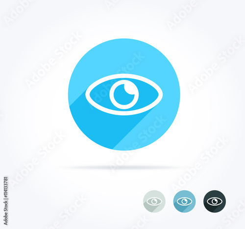 Eye Long Shadow Icon