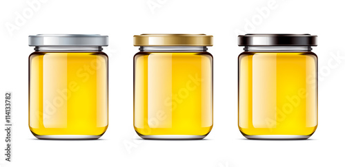Set jars of honey