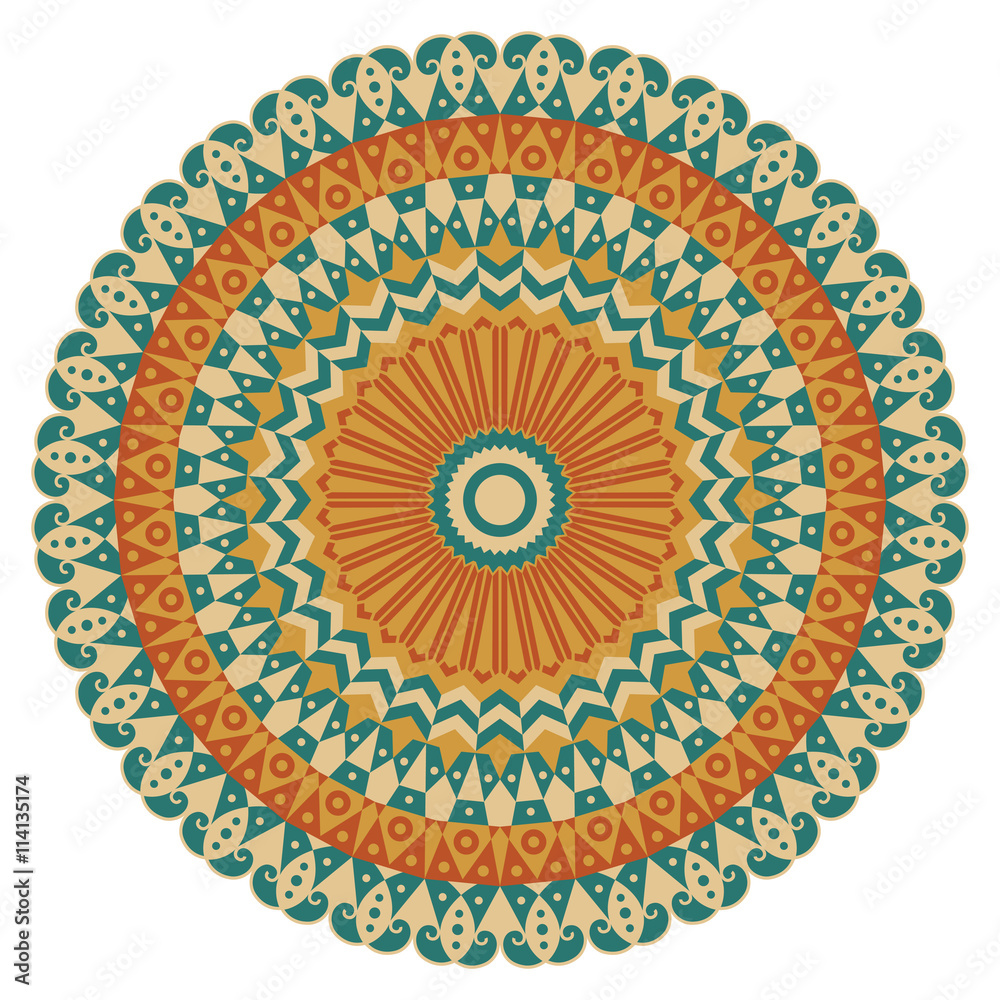 Round ethnic pattern Round ethnic pattern