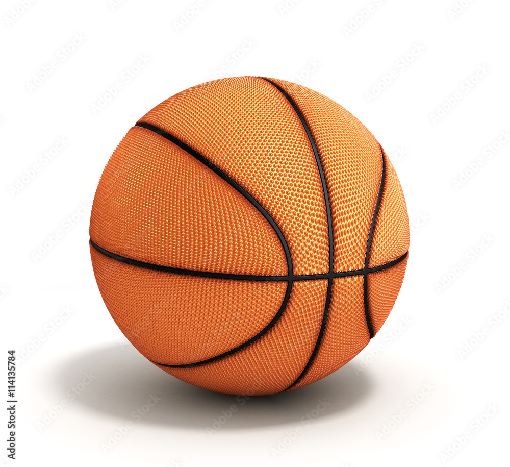 basketball 3d render on a white background