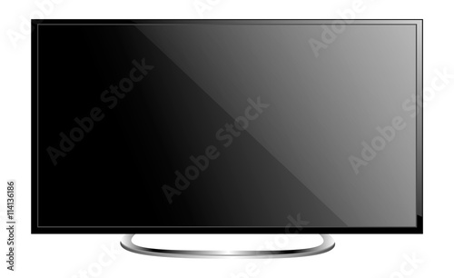 TV flat screen lcd plasma realistic vector illustration
