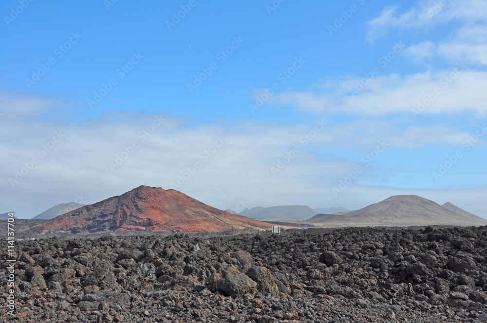 Vulkanlandschaft auf spanischer Insel Lanzarote
