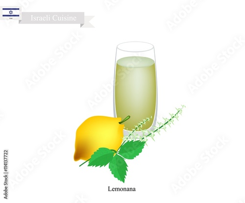 Lemonana or in Israeli Frozen Mint Lemon Juice