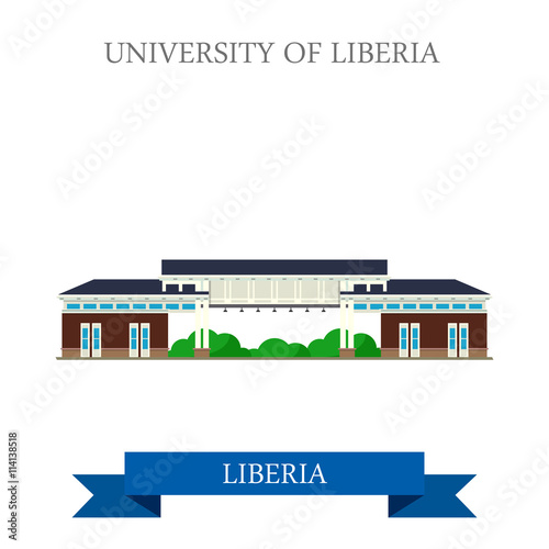 University of Liberia in Monrovia vector illustration