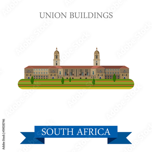 Union Buildings in Pretoria in South Africa vector illustration