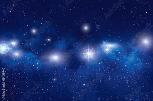 Abstract vector background with Night Sky and stars.