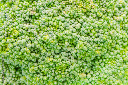 closeup Broccoli or Brassica oleracea var, background and texture