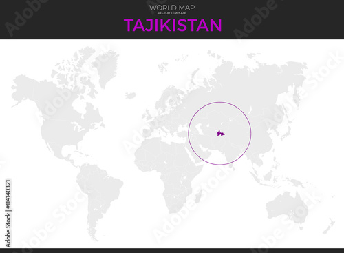 Republic of Tajikistan Location Map