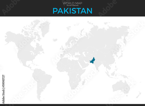 Islamic Republic of Pakistan Location Map