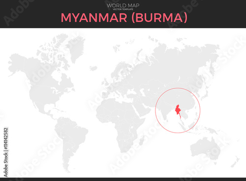 Republic of the Union of Myanmar Location Map