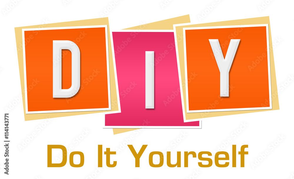 DIY - Do It Yourself Pink Orange Blocks DIY - Do It Yourself Pink Orange Blocks