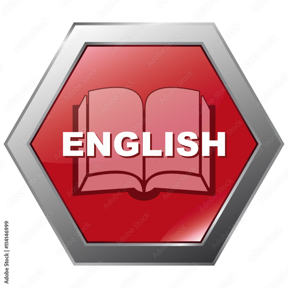 ENGLISH BOOK ICON Stock Vector | Adobe Stock