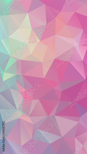 Shades of pink abstract polygonal geometric background - low poly. 