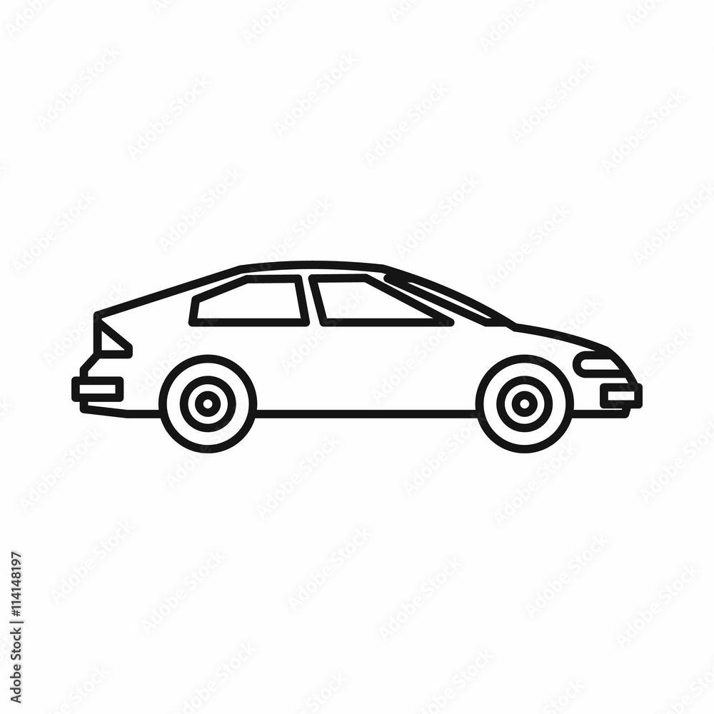 Car icon, outline style