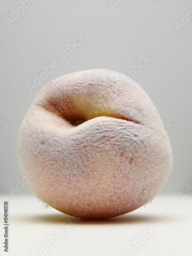 Peach against, studio shot